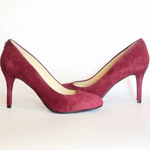 Michael Kors Red Wine Suede Leather 3 Inch Heels US Size 5 Never Worn